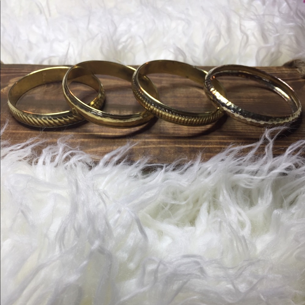 Stackable brass/ bronze bracelets
